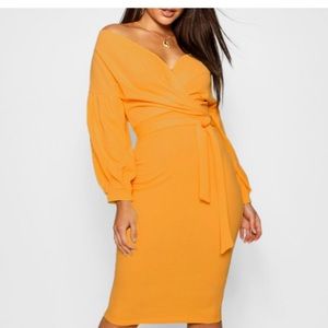 Midi wrap dress
